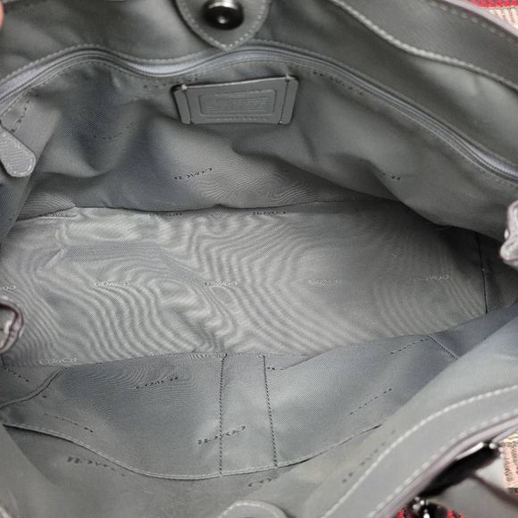 Coach 24218 Bailey Carryall Gray Crossgrain Leather Tote Shoulder Bag Purse - Picture 5 of 11